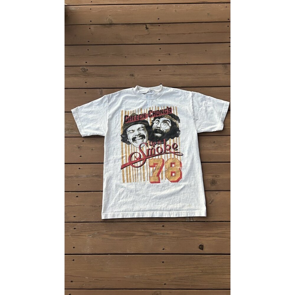VINTAGE 2011 White Medium Cheech and Chong Up In Smoke '78 T-Shirt